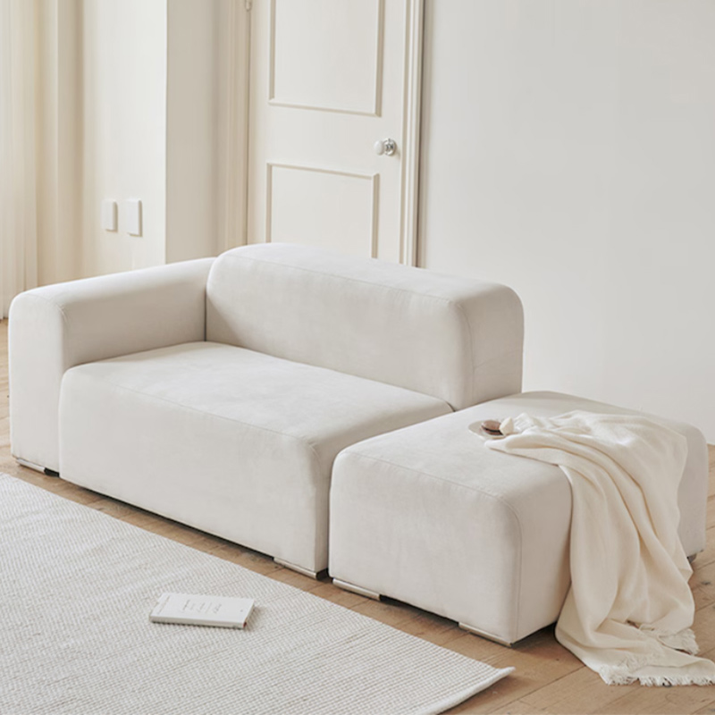 Modern Beige Fabric Sofa Set