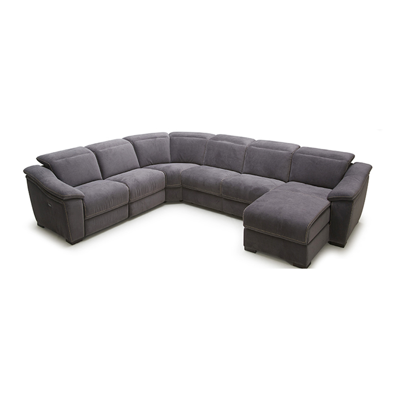 5 Seater Reclining Sofa With Chaise Lounge