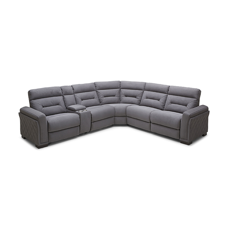 Modern Grey Corner Recliner Sofa