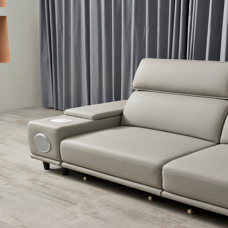 Sleek Modular Media Sofa