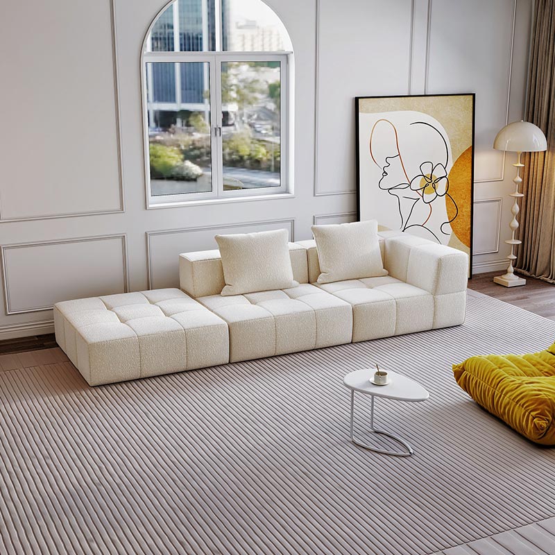 White Compression Sofa Set