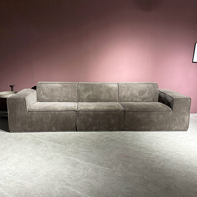 Grey Corduroy Sofa