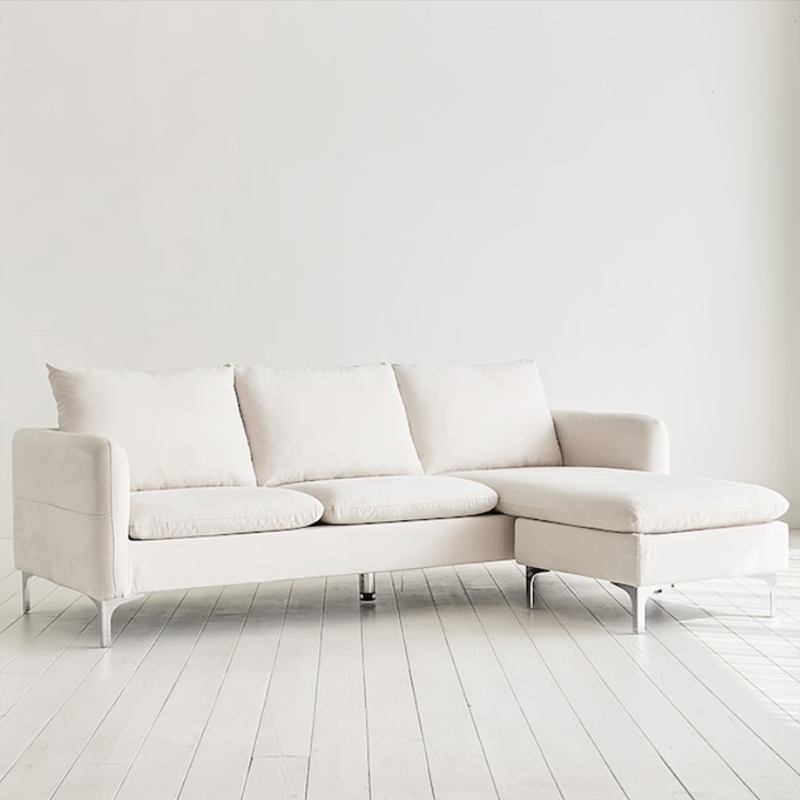 3 Seater Modern Sofa With Footstool